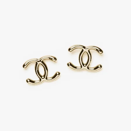 Chanel Classic Outline CC Gold Earrings - photo 3